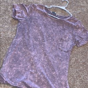 BKE pink acid wash tee shirt